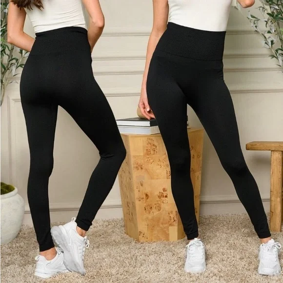 LAST ONE: Women’s soft comfy fall winter stretchy fleece leggings - Picture 2 of 6